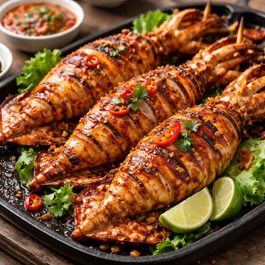 Foto cumi bakar jimbaran 250 gr dengan sambal
