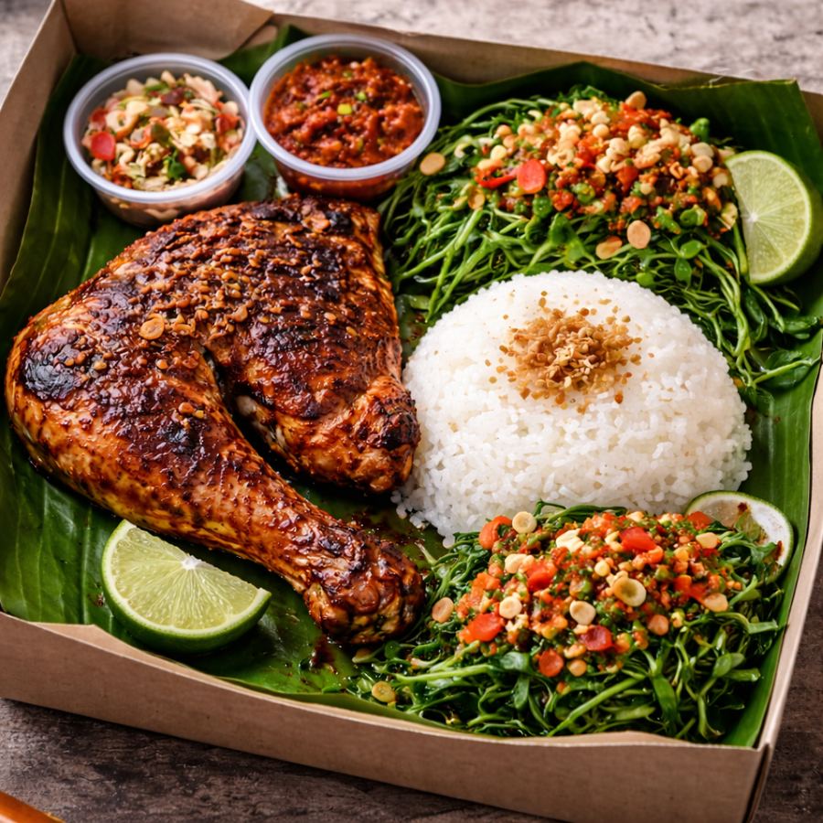 Foto ayam bakar dua sambal