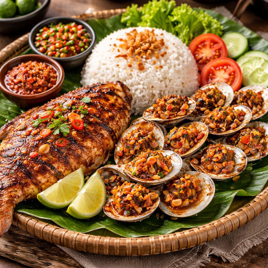 Foto paket hemat ikan 200 gr + kerang