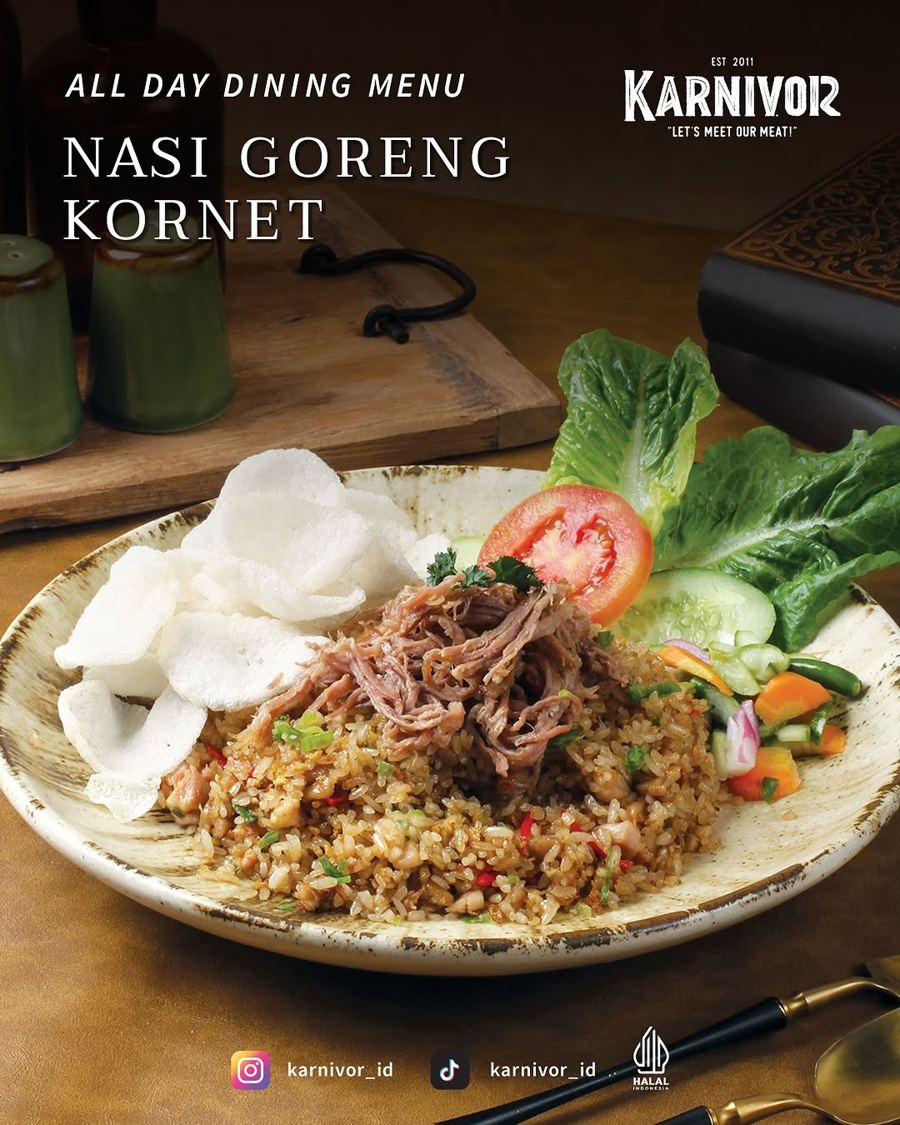 Foto Nasi Goreng Kornet Karnivor
