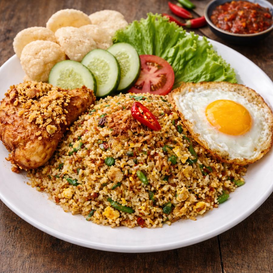 Foto Nasi Goreng Kampung Komplit Kedai Locale