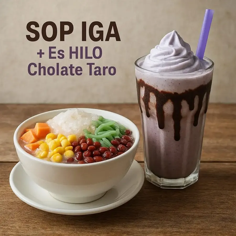 Foto Sop Iga Es Hilo Chocolate Taro Kedai Pak Kumis