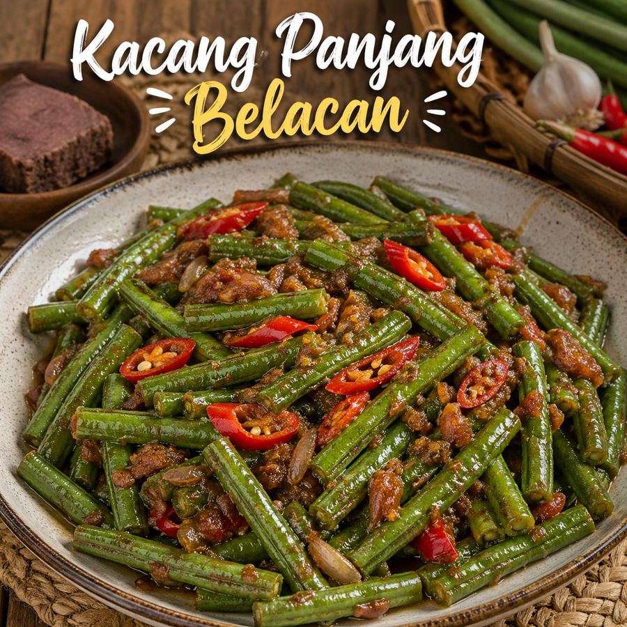 Foto Kacang Panjang Belacan Kedai Tiga Nyonya