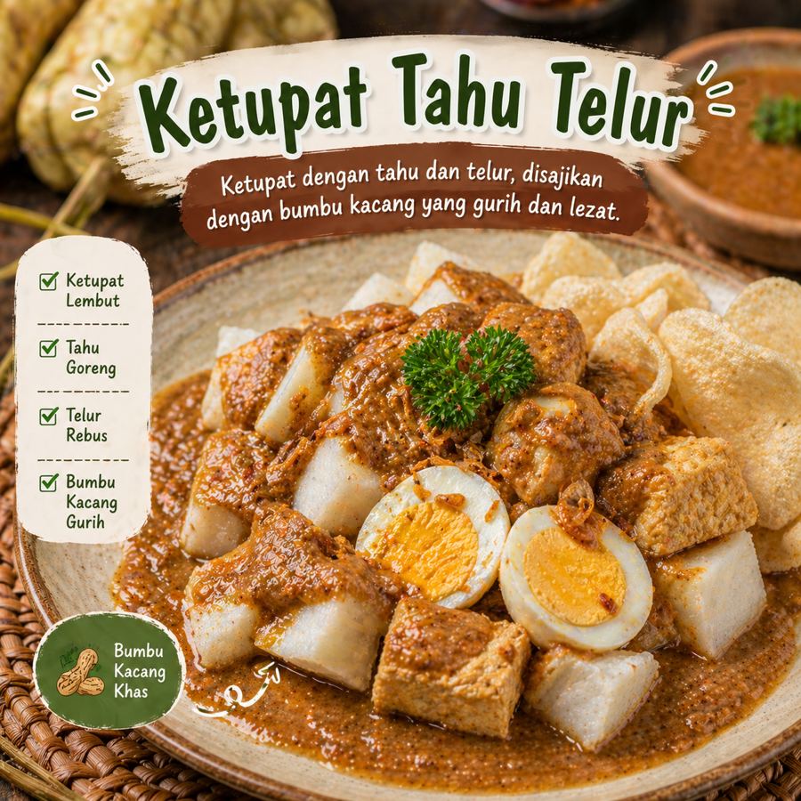 Foto Ketupat Tahu Telur Kedai Tiga Nyonya