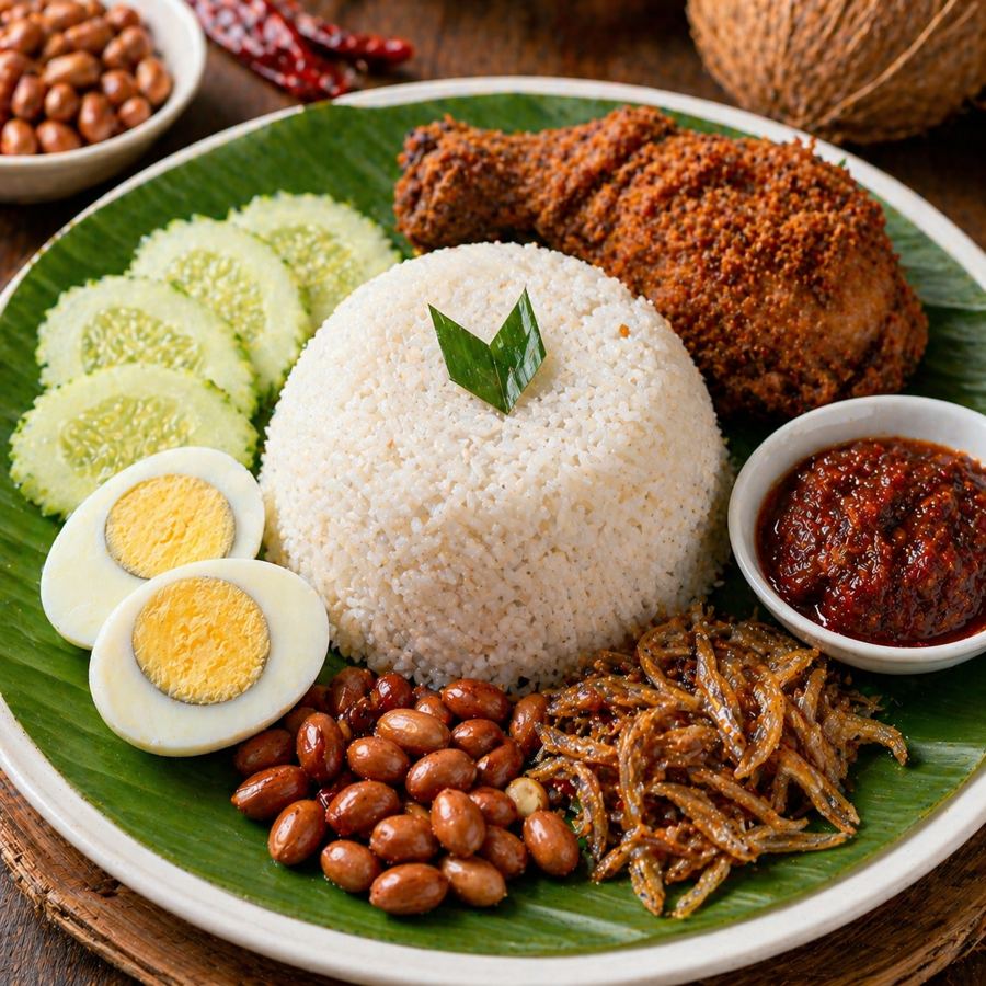 Foto Nasi Lemak Spesial Kedai Tiga Nyonya