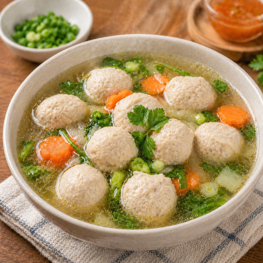 Foto Soup Bola-Bola Ayam Kedai Tiga Nyonya