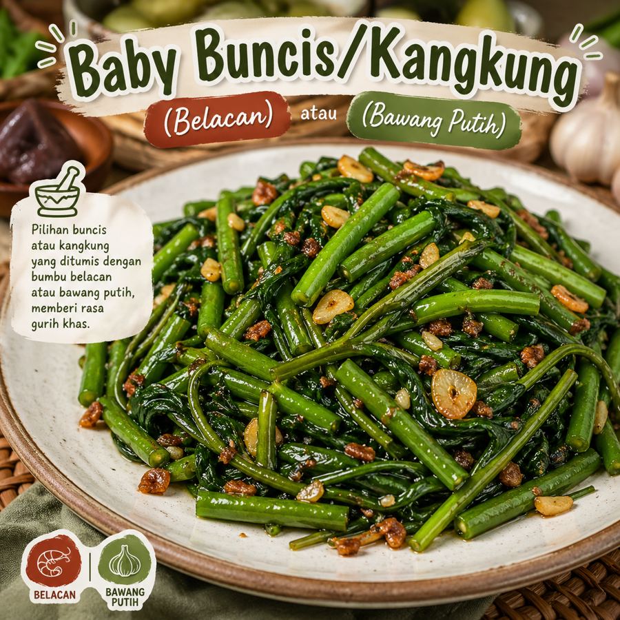 Foto Baby Buncis/Kangkung Kedai Tiga Nyonya