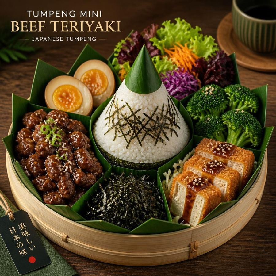 Foto Tumpeng Mini Beef Teriyaki