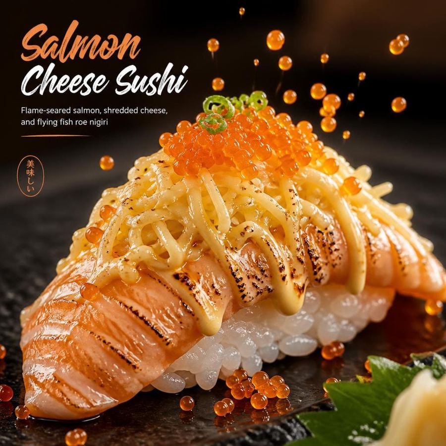 Foto Salmon Cheese Sushi