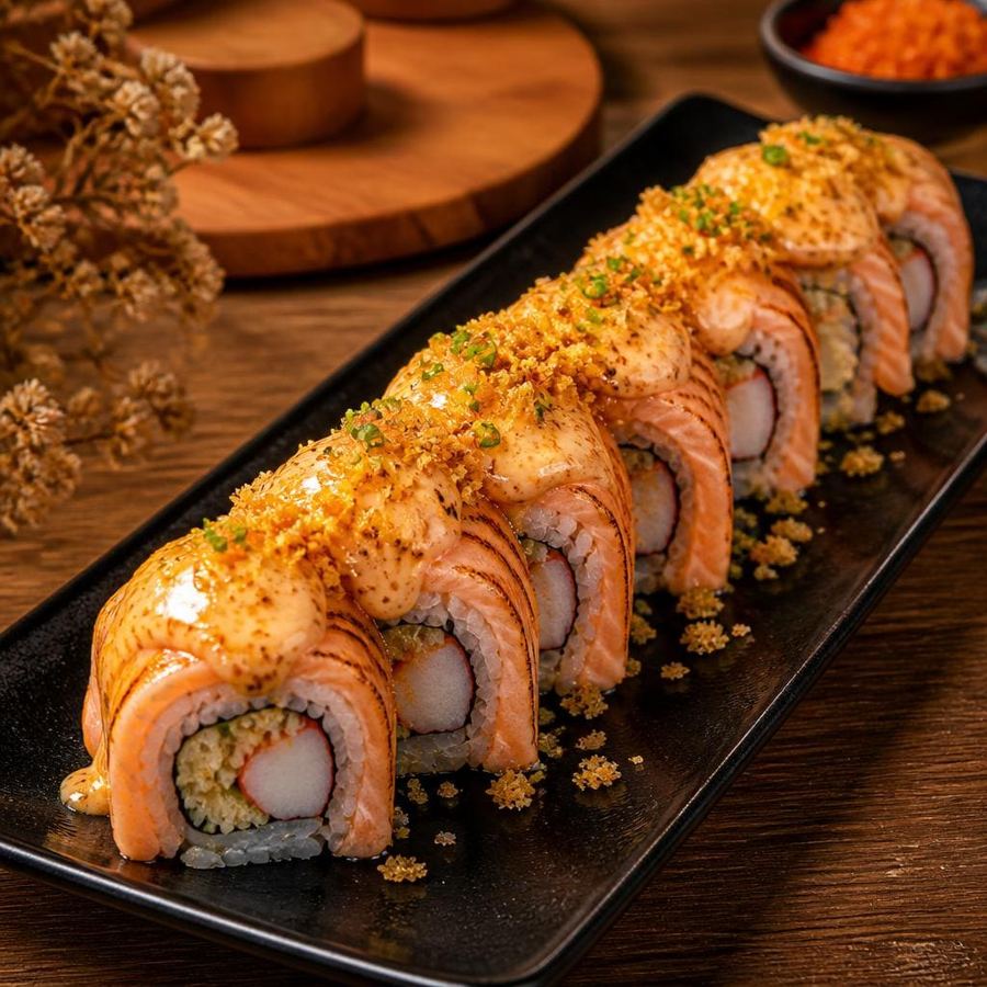 Foto Salmon Mentai Roll