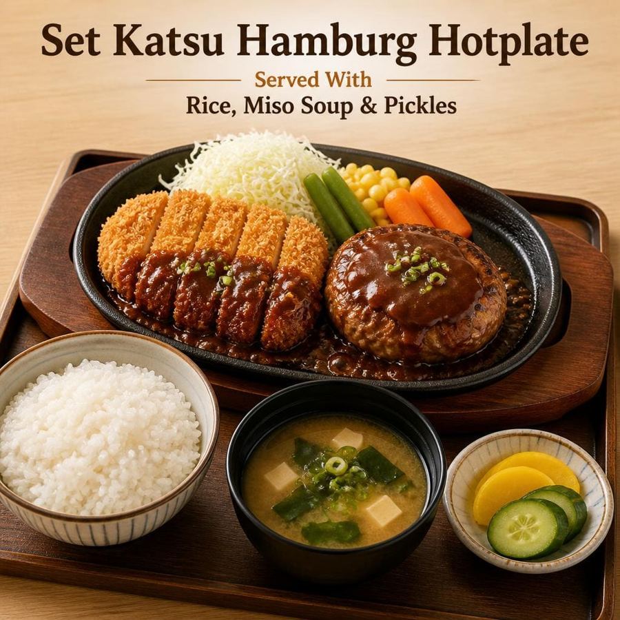 Foto Set Katsu Hamburg Hotplate