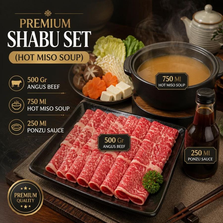 Foto Premium Shabu Set Hot Miso Soup Kintan Buffet