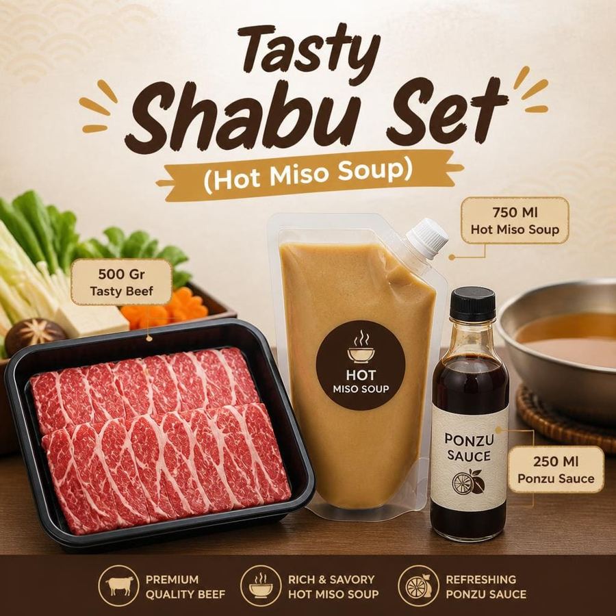 Foto Tasty Shabu Set Hot Miso Soup Kintan Buffet