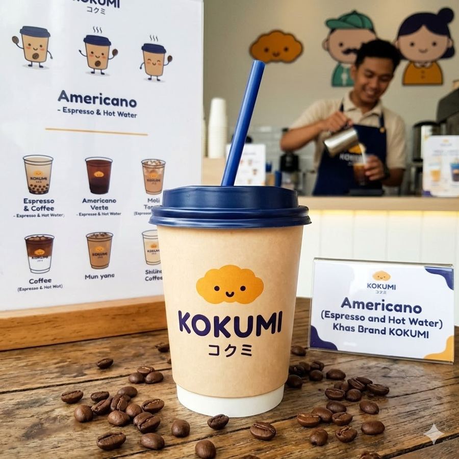 Foto Americano – Espresso dengan air panas
