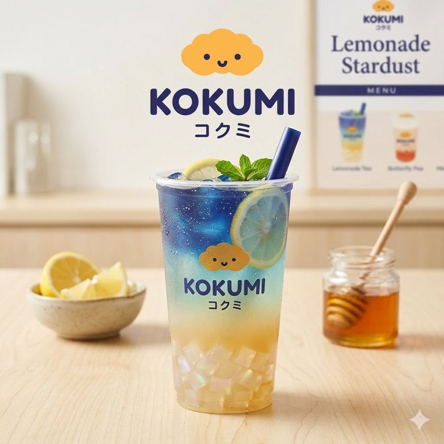 Foto Lemonade Stardust – Fresh lemon juice dengan honey dan blue tea