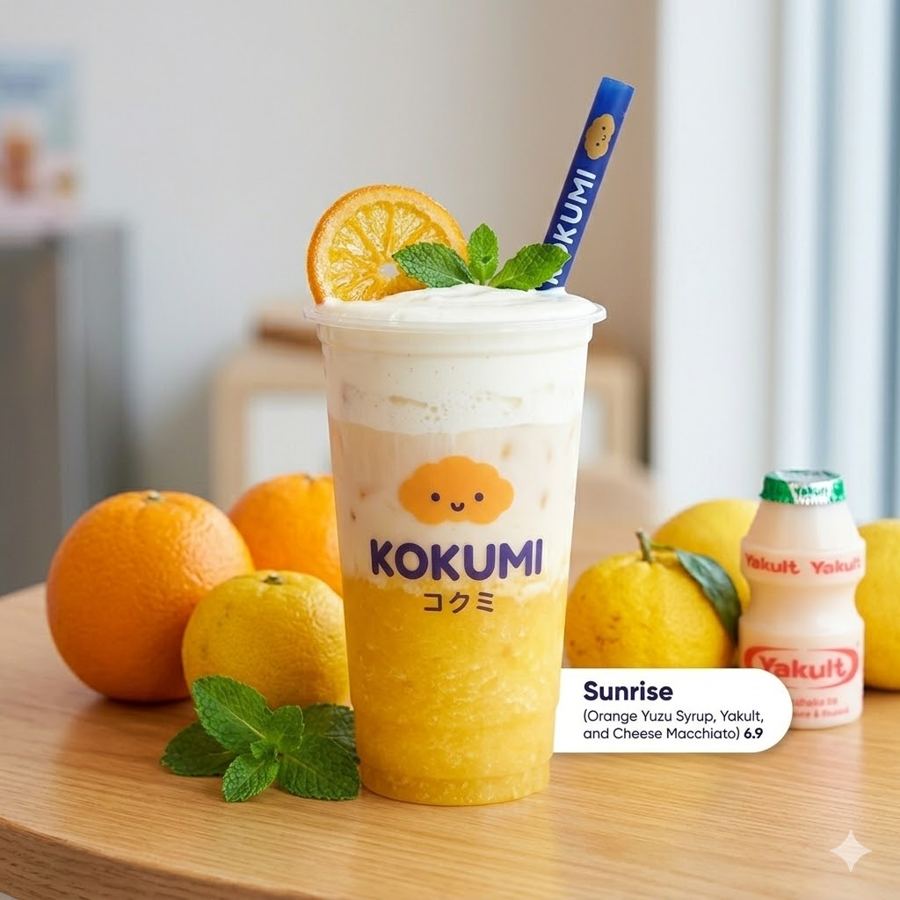 Foto Sunrise – Orange yuzu dengan yakult dan cheese