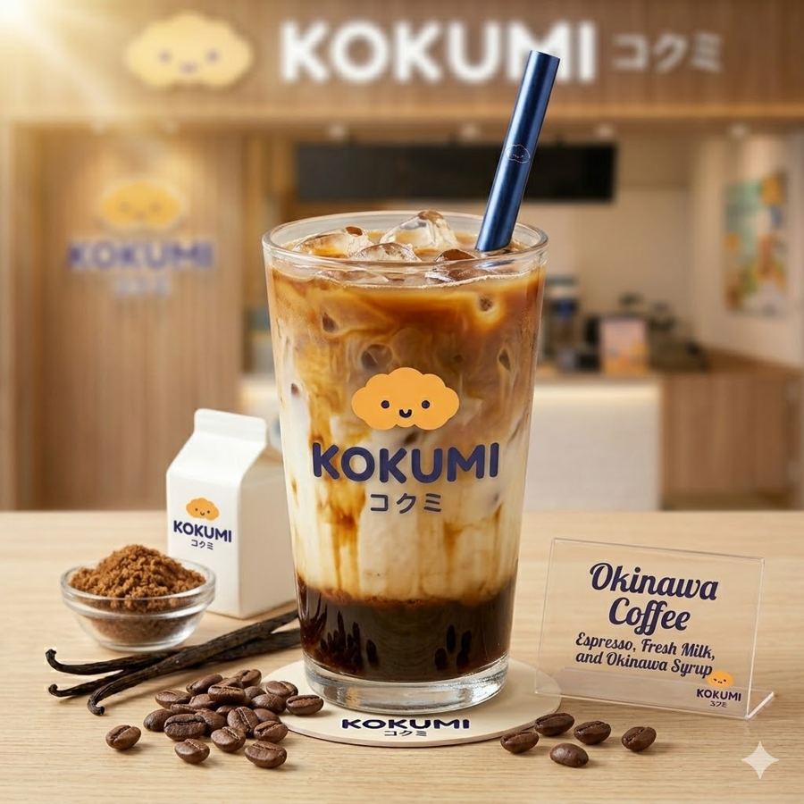 Foto Okinawa Coffee – Espresso dengan fresh milk dan Okinawa syrup