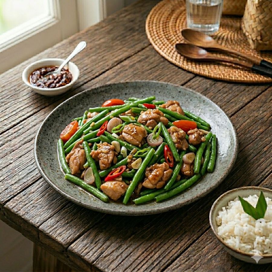 Foto Tumis baby buncis ayam Mang Engking