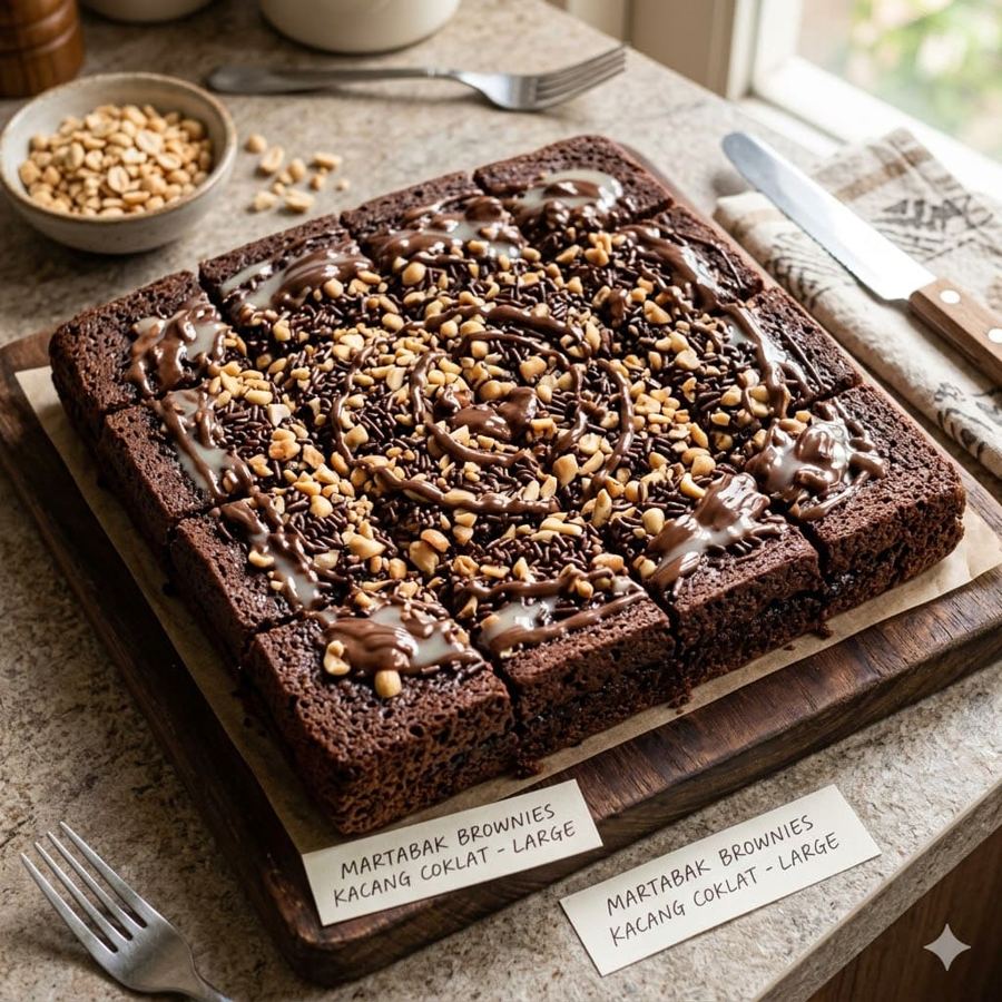 Foto Brownies Kacang Coklat Large Martabak 999 Asli Bandung