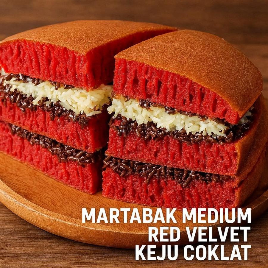 Foto Medium Red Velvet Keju Coklat Martabak 999 Asli Bandung