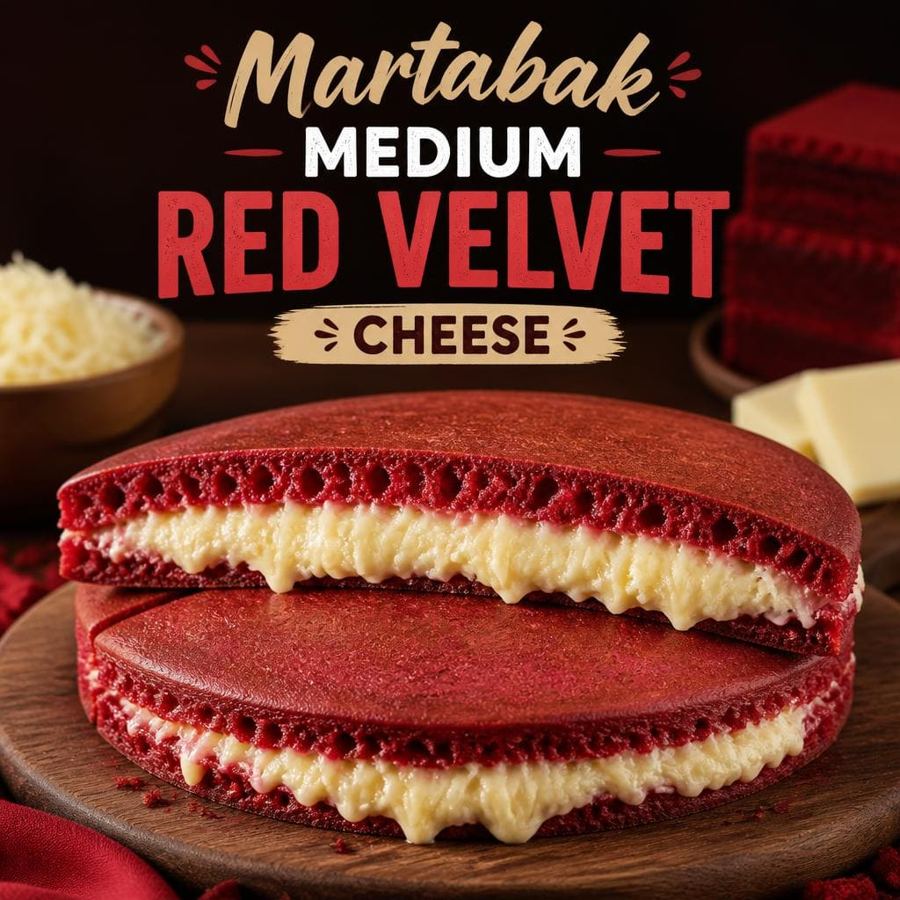 Foto Medium Red Velvet Keju Martabak 999 Asli Bandung