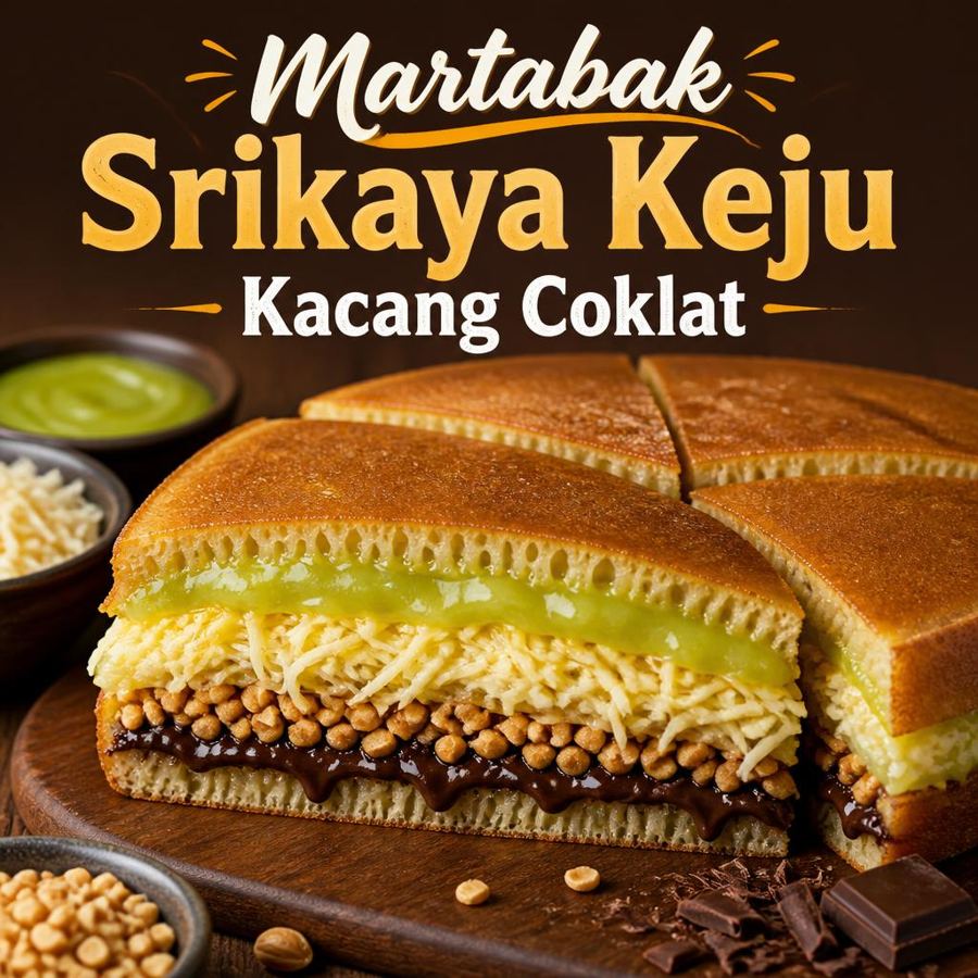Foto Srikaya Keju Kacang Coklat Large Martabak 999 Asli Bandung