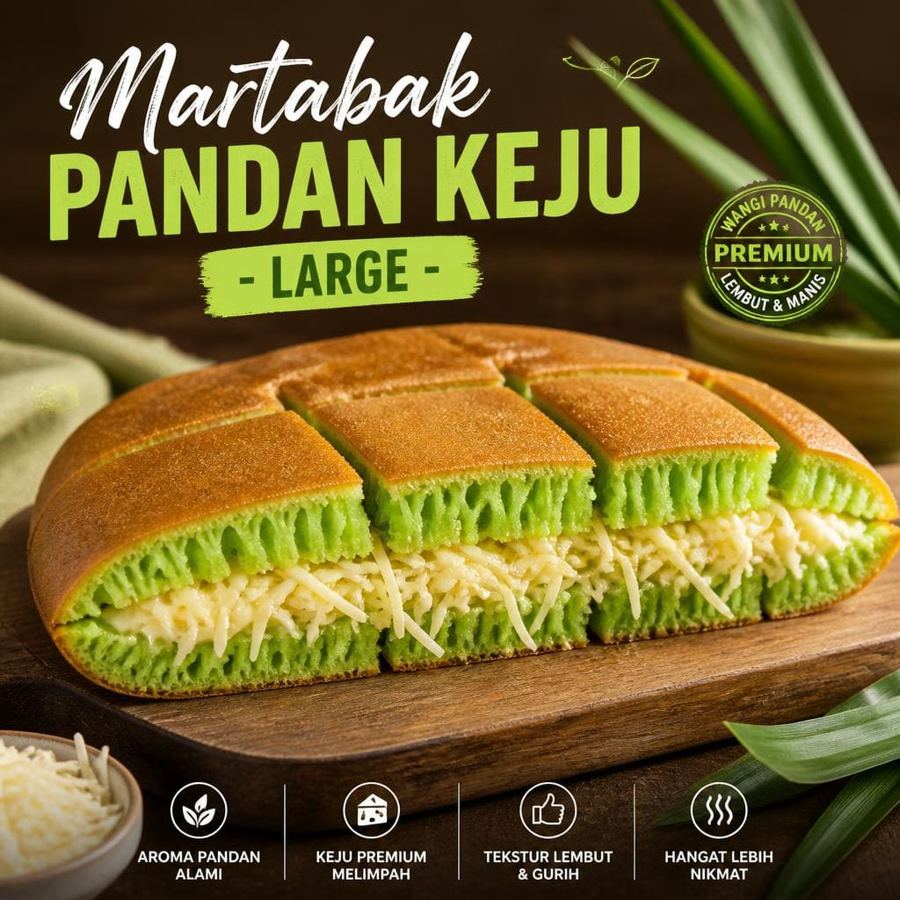 Foto Pandan Keju Large Martabak 999 Asli Bandung