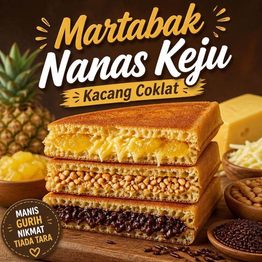 Foto Nanas Keju Kacang Coklat Large Martabak 999 Asli Bandung