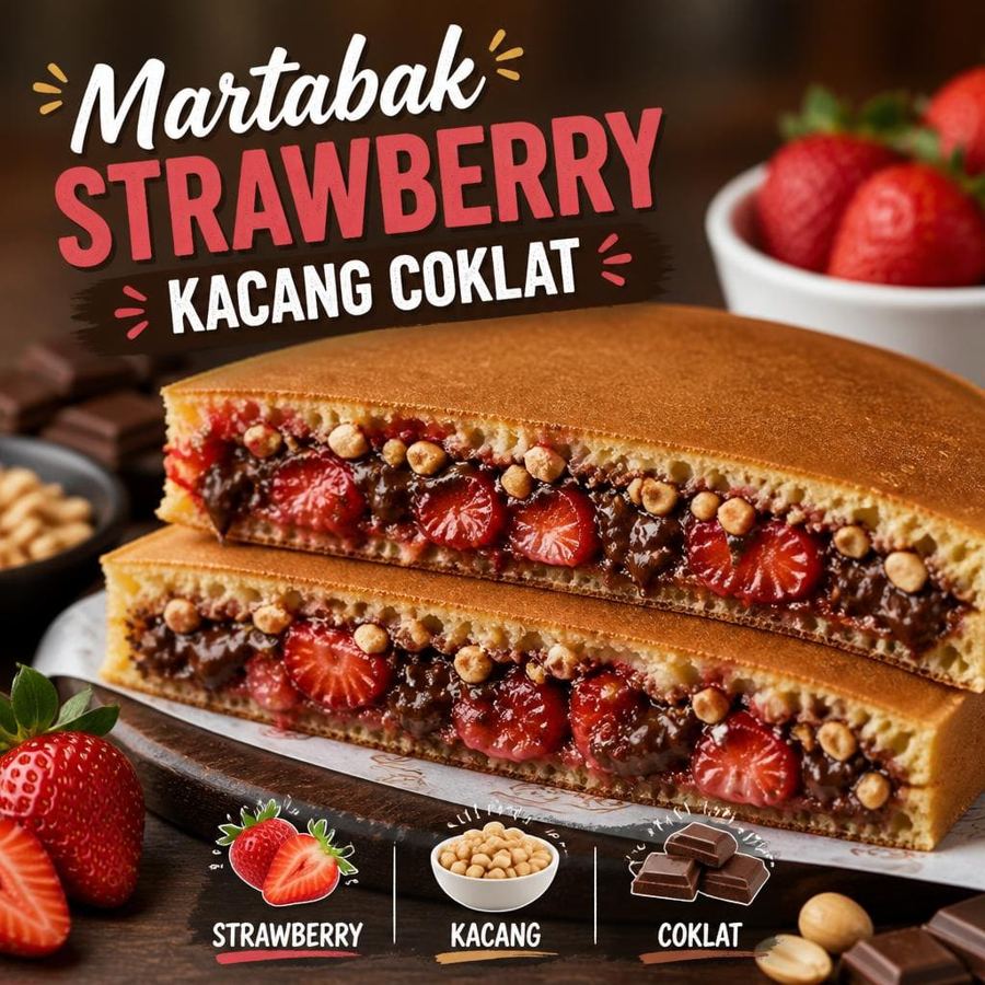 Foto Strawberry Kacang Coklat Large Martabak 999 Asli Bandung