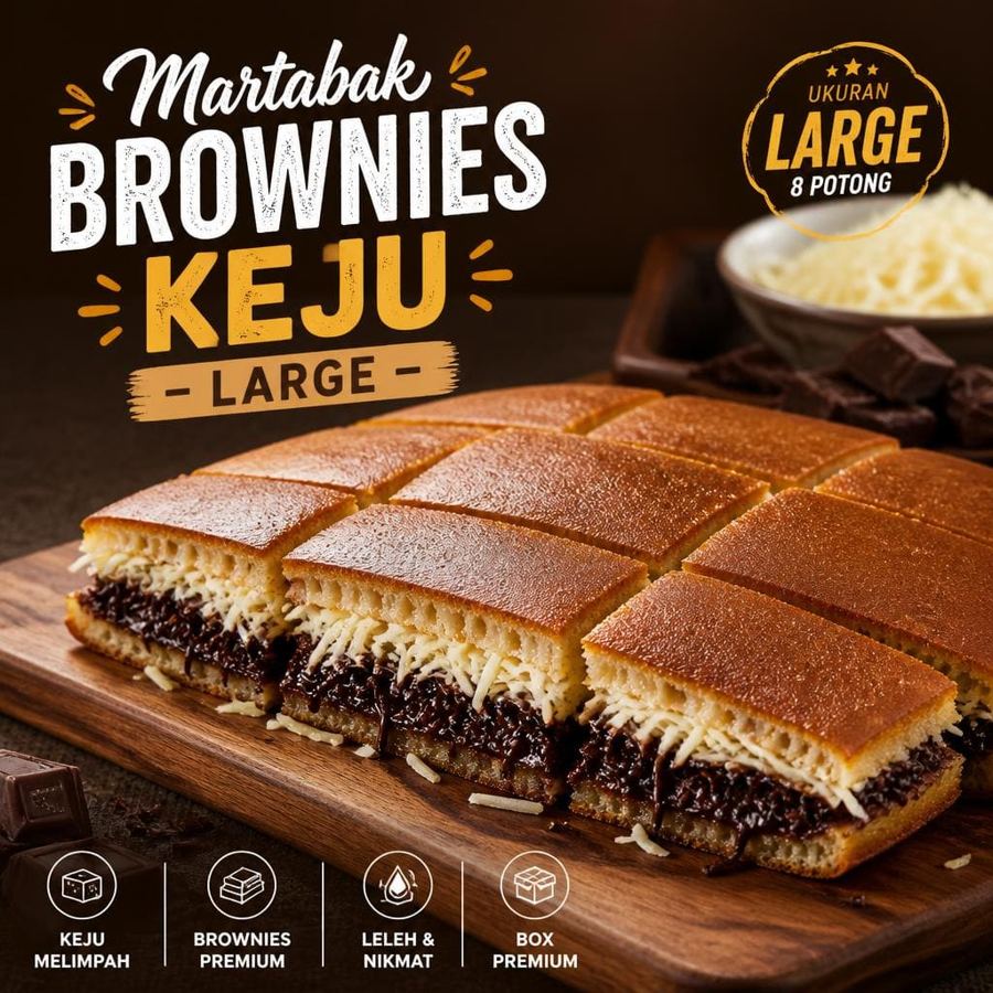 Foto Brownies Keju Large Martabak 999 Asli Bandung