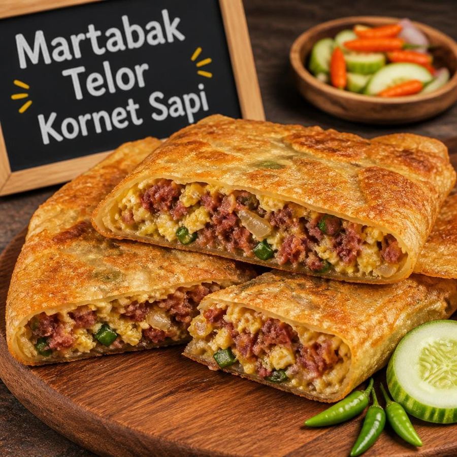 Foto Telor Kornet Sapi Martabak 999 Asli Bandung
