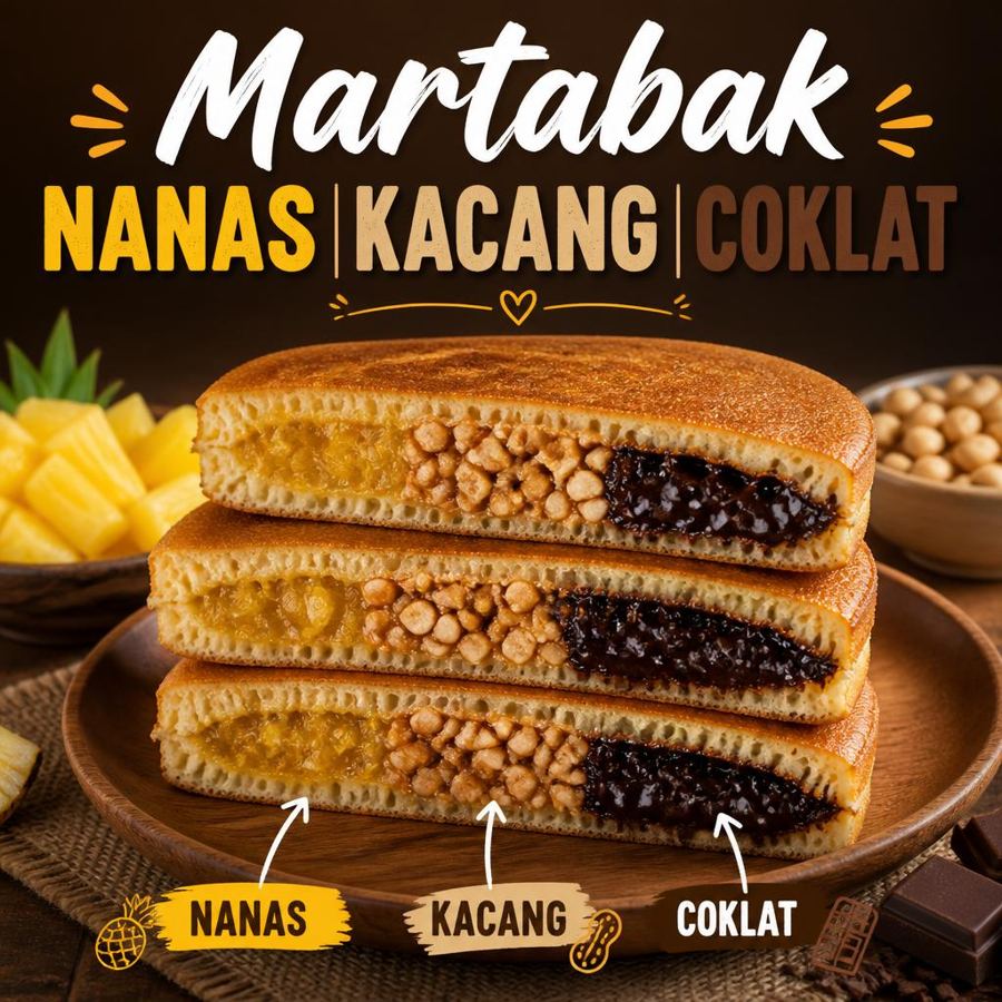Foto Nanas Kacang Coklat Large Martabak 999 Asli Bandung
