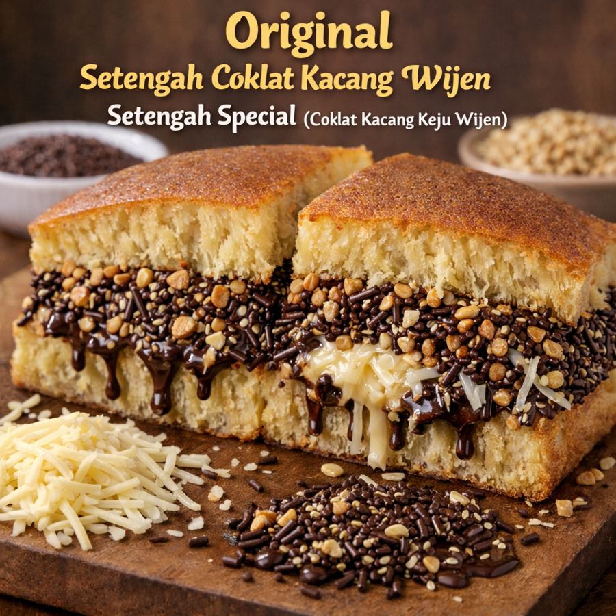 Foto Original Setengah Coklat Kacang Wijen