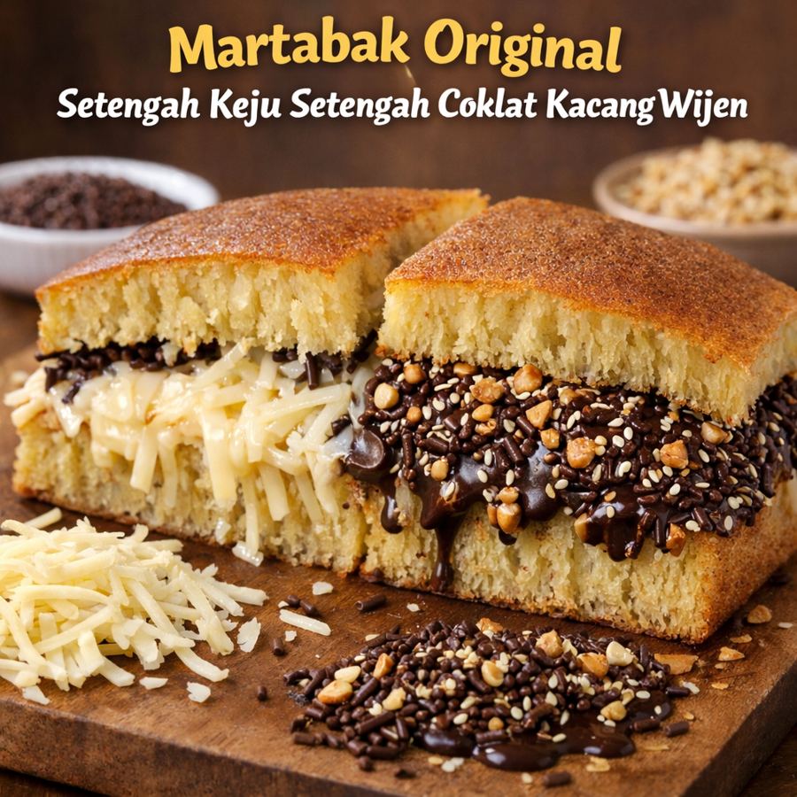 Foto Original Setengah Keju Setengah Coklat Kacang