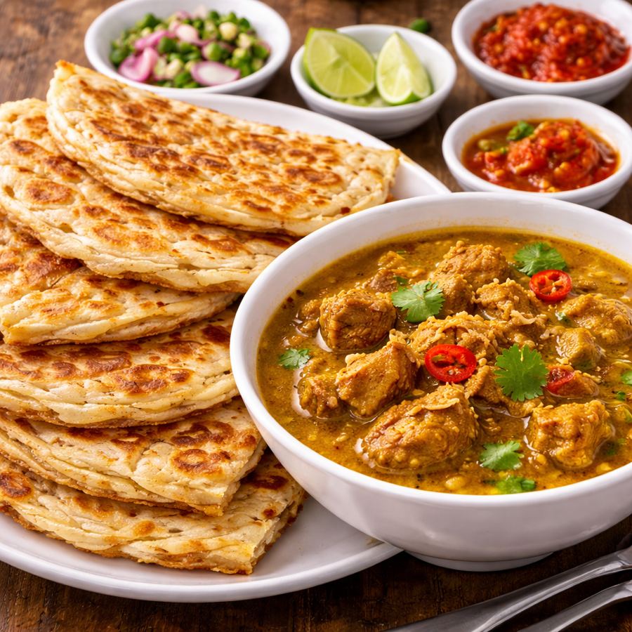 Foto Roti Cane Kuah Kari Martabak Kubang Hayuda