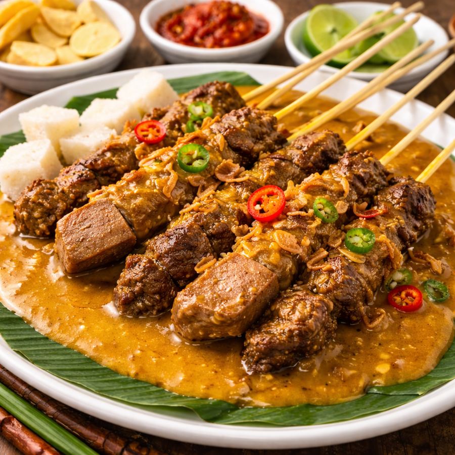 Foto Sate Padang Campur Lidah dan Daging Martabak Kubang Hayuda