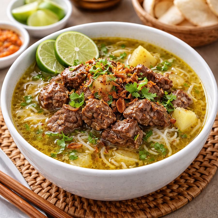 Foto Soto Daging Lunak Martabak Kubang Hayuda