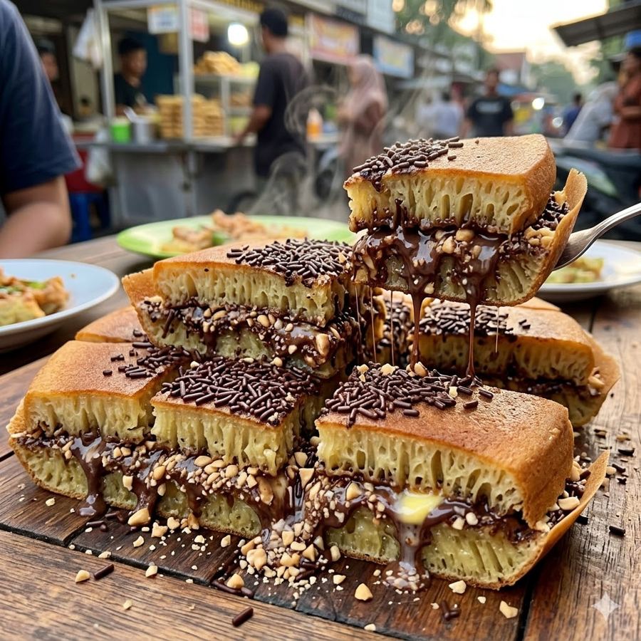 Foto Martabak Manis Kacang Cokelat Martabak Kubang Hayuda
