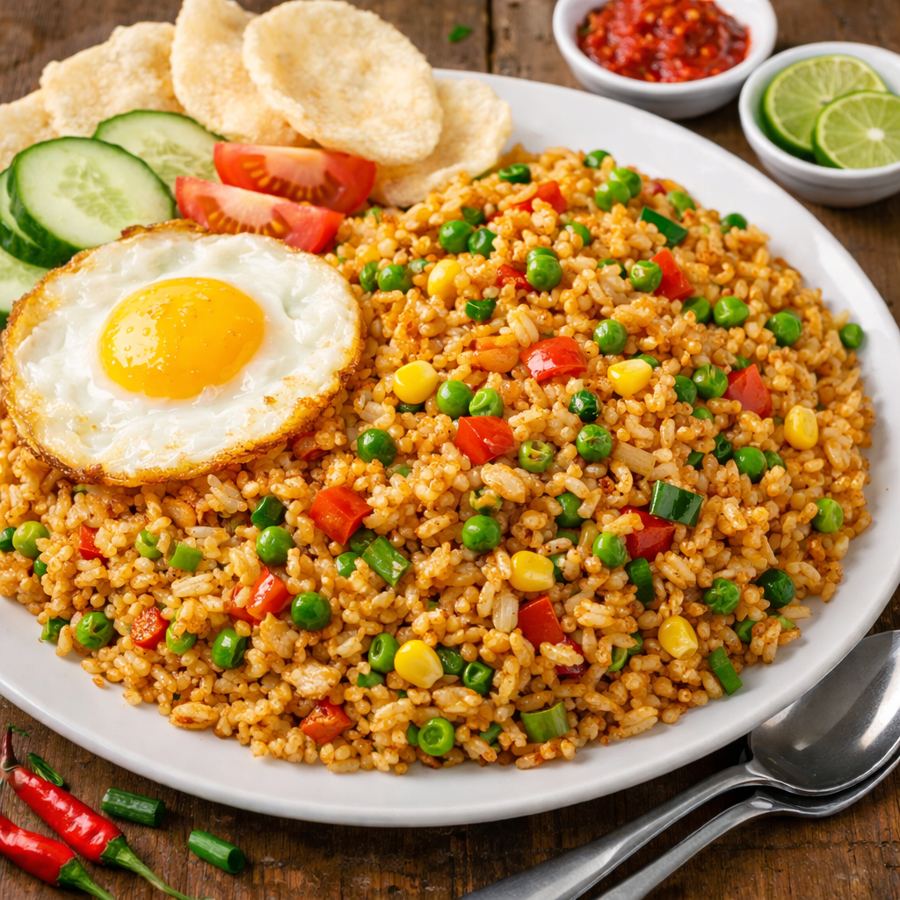 Foto Nasi Goreng Tanpa Daging Martabak Kubang Hayuda