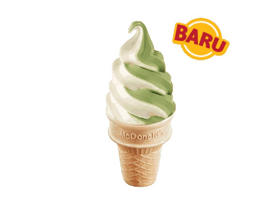 Foto Ice Cream Cone Matcha Twist
