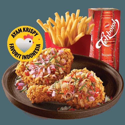 Foto Panas 2 (Fries) Sambal Matah Krispy & Fries Medium