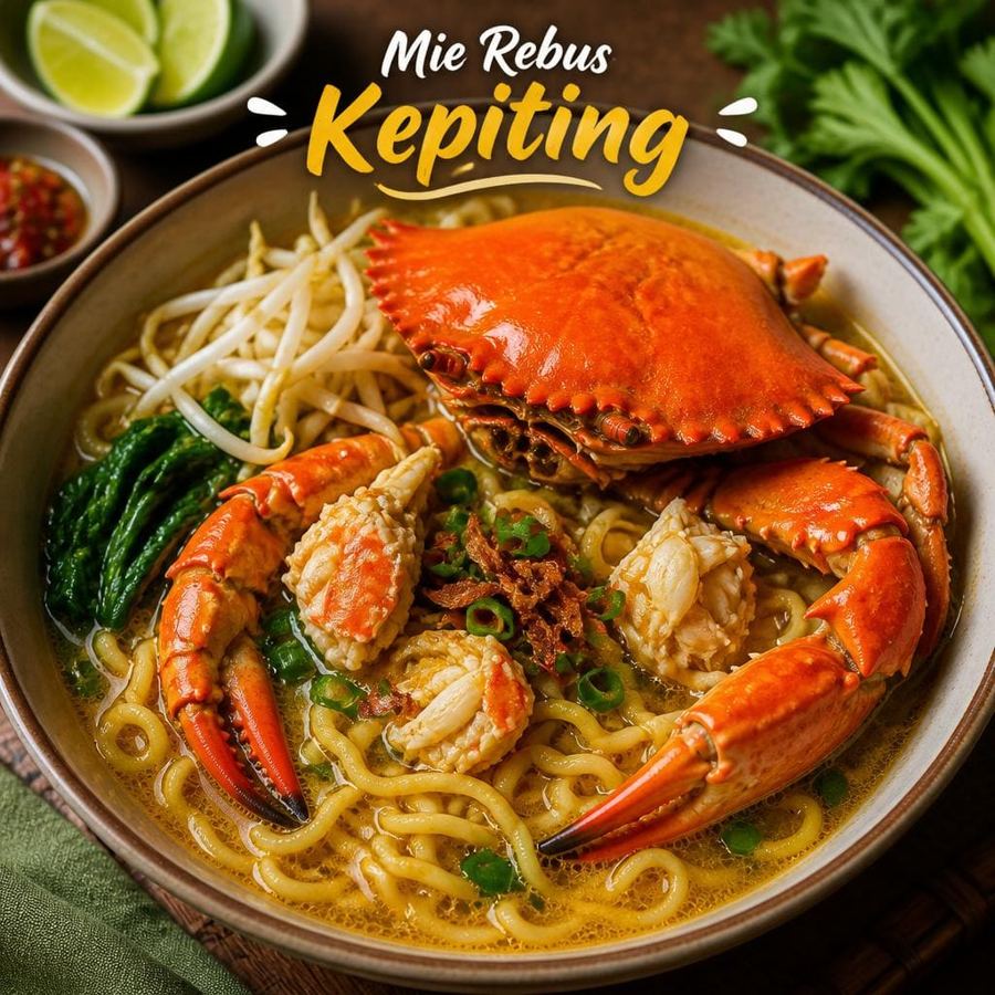 Foto Mie Rebus Kepiting