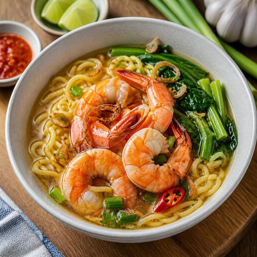 Foto Mie Rebus Udang