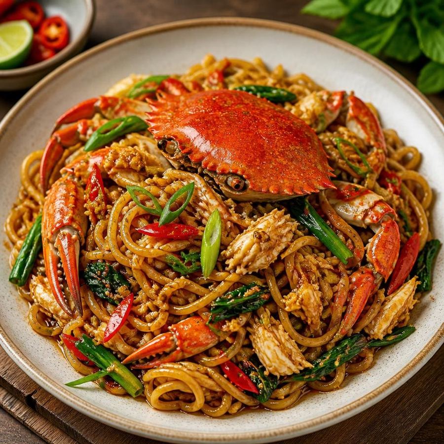 Foto Mie Tumis Kepiting
