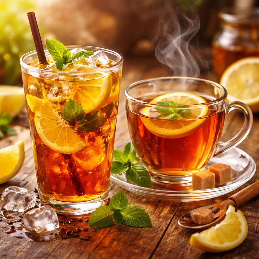 Foto Lemon Tea Es Panas