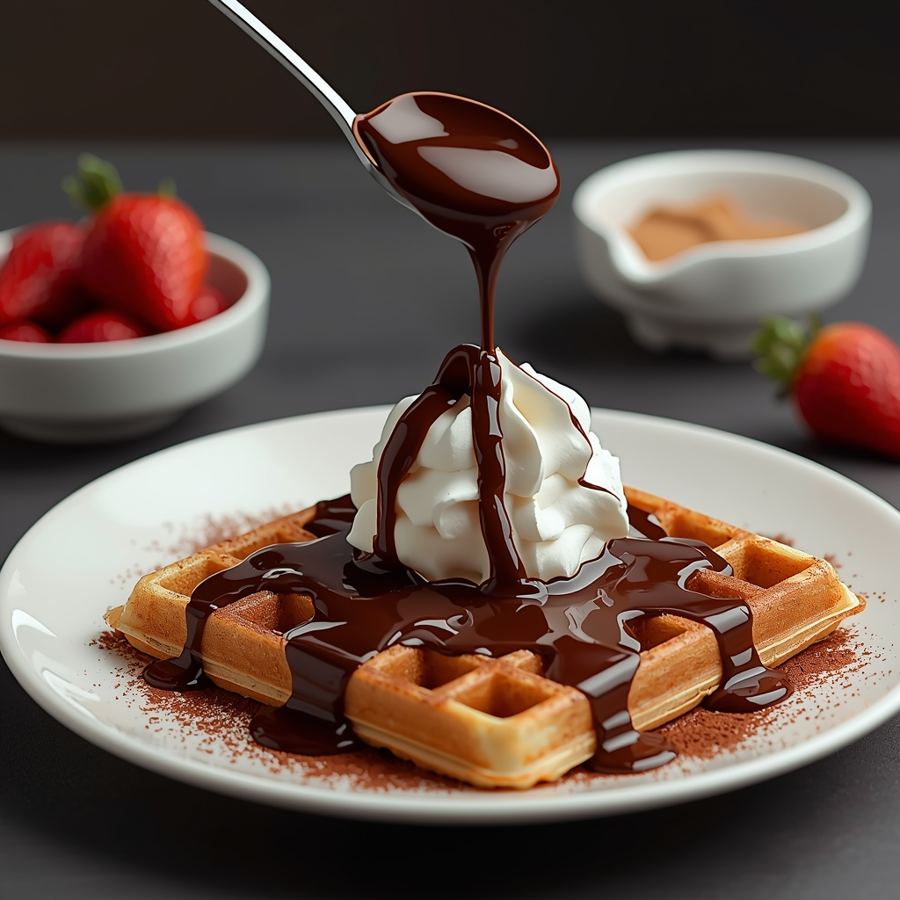 Foto Waffle Chocolate Fondue Nanny's Pavillon