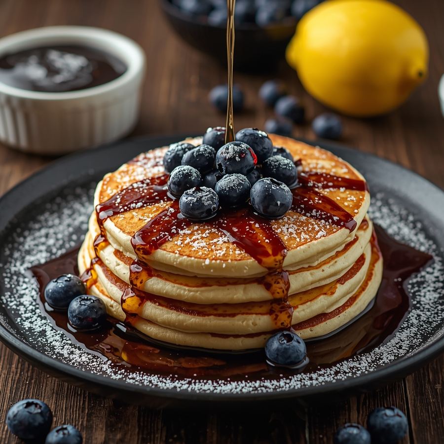Foto Sizzling Crepes Blueberry Nanny's Pavillon