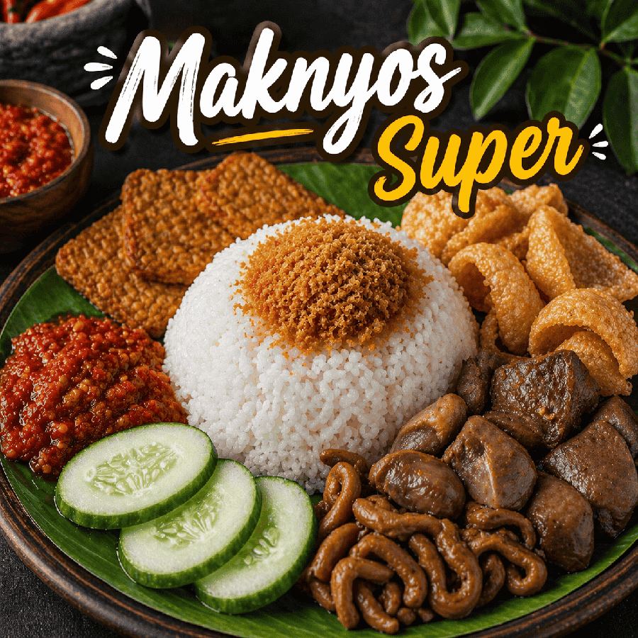 Foto Maknyos Super dengan tambahan hati dan sambal nyonyos
