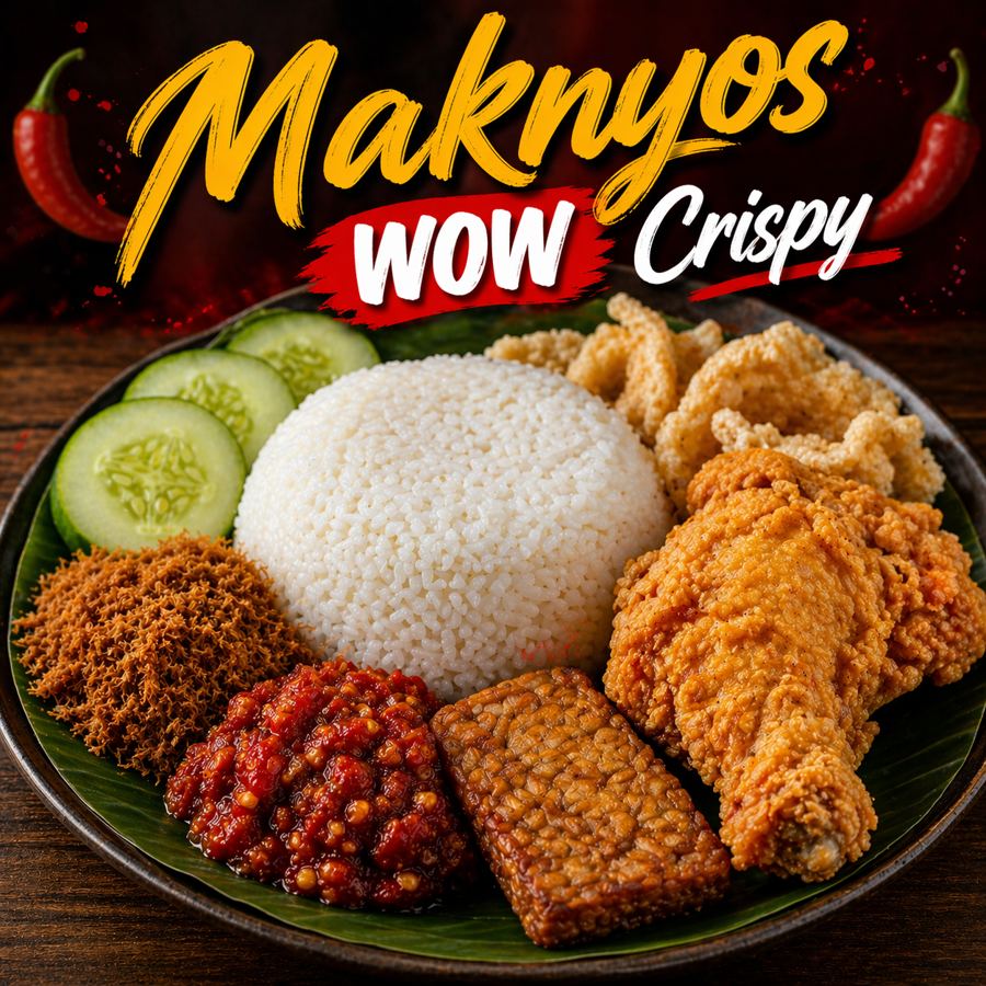 Foto Maknyos WOW Crispy dengan ayam crispy dan sambal