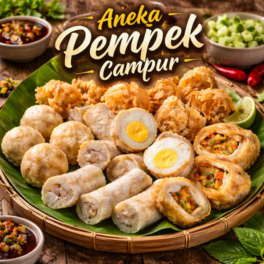 Foto Aneka Pempek Campur (Adaan, Lenjer, Telor,...